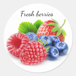 Sticker Rond Fruits frais