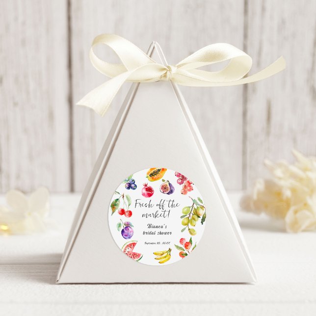 Sticker Rond Fruits frais du marché Salle de fête de mariage po (Créateur téléchargé)