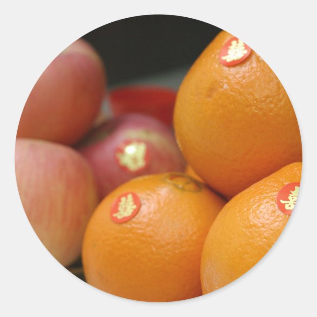 Sticker Rond Fruits mariages (Devant)