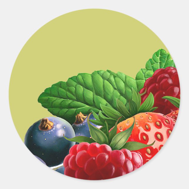Sticker Rond Fruits mixtes (Devant)