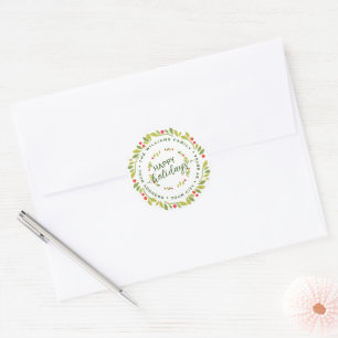 Sticker Rond Fruits rouges foncés personnalisés Fruits verts Fe
