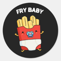 Fry Baby Funny French Fries Pun Dark BG