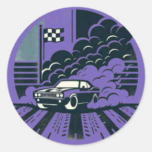 Sticker Rond fumée de voiture