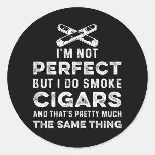 Sticker Rond Fumeur de cigarettes fumeur Humidor Cutter Cigars