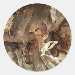 Sticker Rond Fumeurs de cigares Texture feuille de tabac