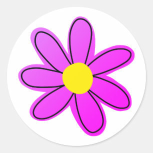Sticker rond Fun Big Fun Flower