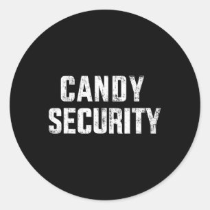 Sticker Rond Fun bonbon sécurité paresseux costume halloween