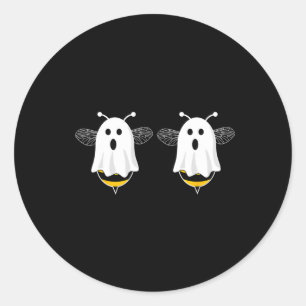 Sticker Rond Fun Boo Bees Couples Costume Halloween pour femmes