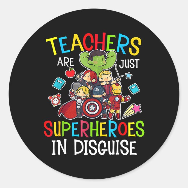 Sticker Rond Fun Byck À L'École Les Enseignants Sont Des Cadeau (Devant)
