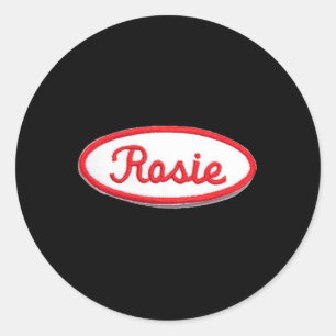 Sticker Rond Fun Cute Rosie le Riveter Costume féministe