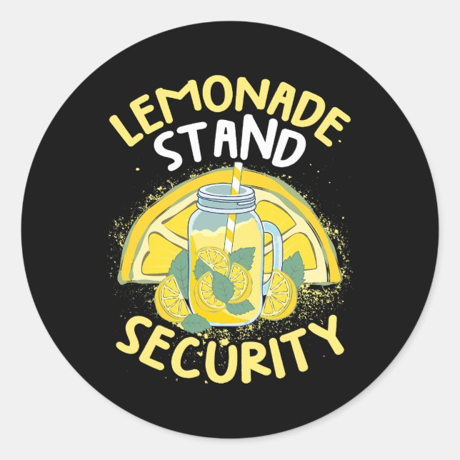 Sticker Rond Fun été Lemonade Stand de sécurité Boss Lemonade C (Devant)