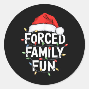 Sticker Rond Fun Fun Fun Shirt Hommes Femmes Enfants Noël P