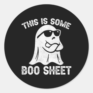Sticker Rond Fun Halloween Boo Ghost Costume C'Est Un Boo S