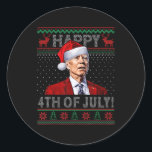 Sticker Rond Fun Joe Biden Happy the Of July Laid Christmas<br><div class="desc">Fun Joe Biden Happy the Of July Laid Christmas</div>
