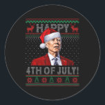 Sticker Rond Fun Joe Biden Happy the Of July Laid Christmas<br><div class="desc">Fun Joe Biden Happy the Of July Laid Christmas</div>