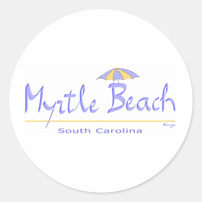 Sticker Rond Fun Myrtle Beach, SC (Devant)
