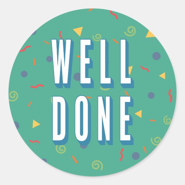 Sticker Rond Fun pattern (Devant)