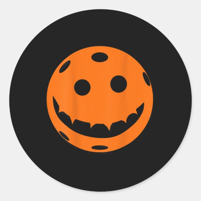 Sticker Rond Fun Picklell Halloween Citrouille Ck Imprimer (Devant)
