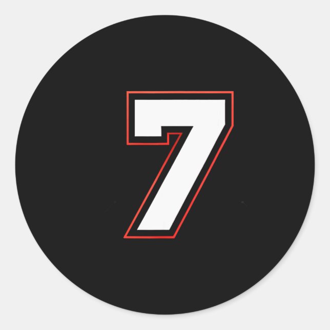 Sticker Rond Fun Six Seven 6 7 Meme Design  (Devant)