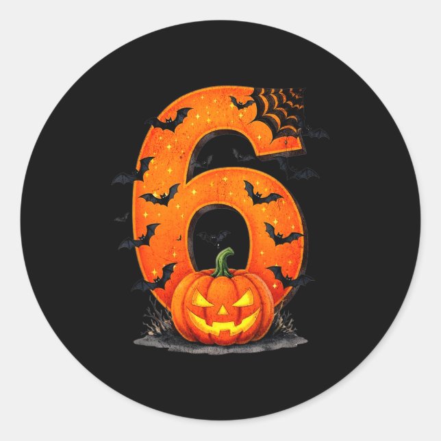Sticker Rond Fun Six Seven 6 7 Meme Design Couples Halloween  (Devant)