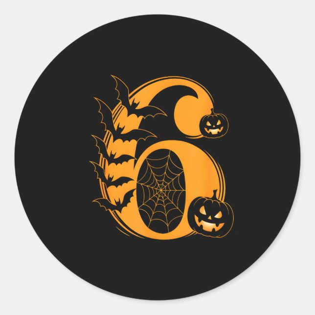 Sticker Rond Fun Six Seven 6 7 Meme Design Couples Halloween  (Devant)