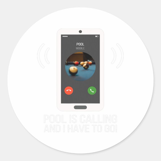 Sticker Rond Fundy Pool Appelle Pour Pool Player - Billard (Devant)