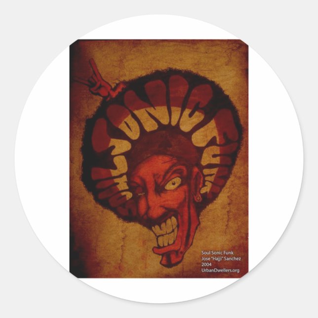 Sticker Rond funk de Zulu soulsonic (Devant)
