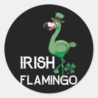Funky Irish Flamingo Green Bird St. Pattys Day