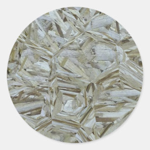 Sticker Rond Funky OSB Texture Construction Chipwood