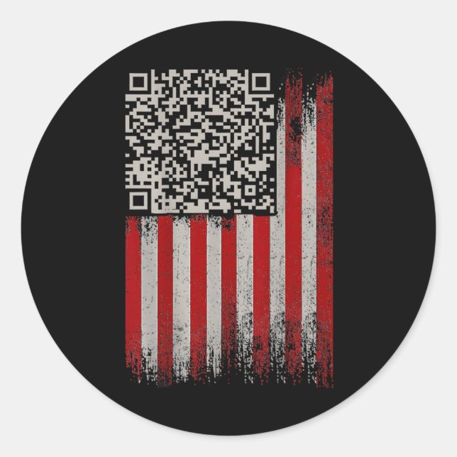 Sticker Rond Funky Qr Trumps Danser Code de danse (Devant)