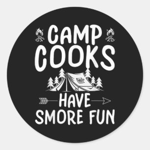 Sticker Rond Funky Summer Camp Cook - Avoir Plus Amusant