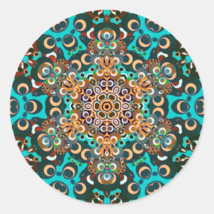 Sticker Rond Funky Super Mandala