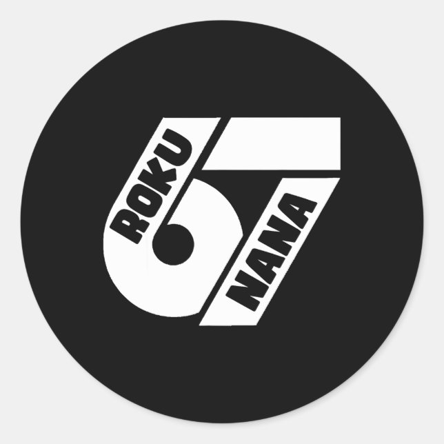 Sticker Rond Funny 67 Japanese Meme Roku Nana Graphic Design  (Devant)