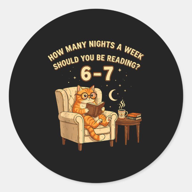 Sticker Rond Funny 67 Meme Reading School Librarian Teacher Bra (Devant)