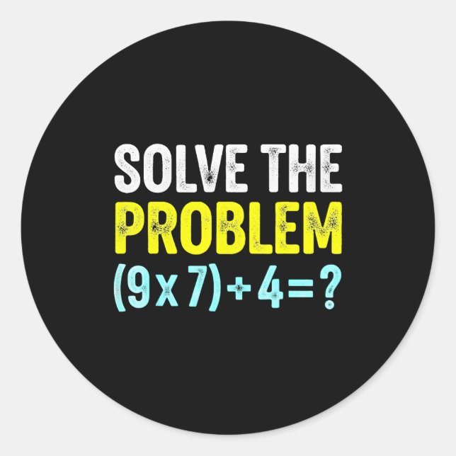 Sticker Rond Funny 67 Meme Six Seven Math Teacher Brain-rot Jok (Devant)