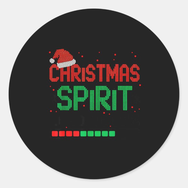 Sticker Rond Funny 67 Six Seven Christmas Srit Loading 67% Xmas (Devant)