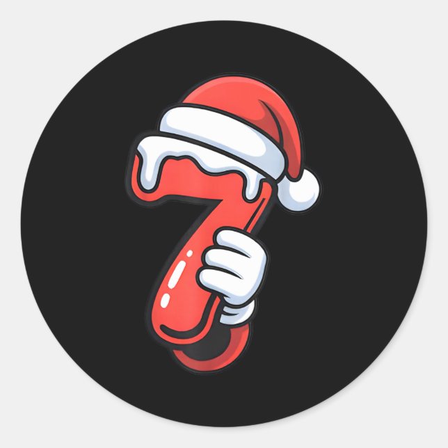 Sticker Rond Funny 67 Six Seven Meme Couple Matching Christmas  (Devant)