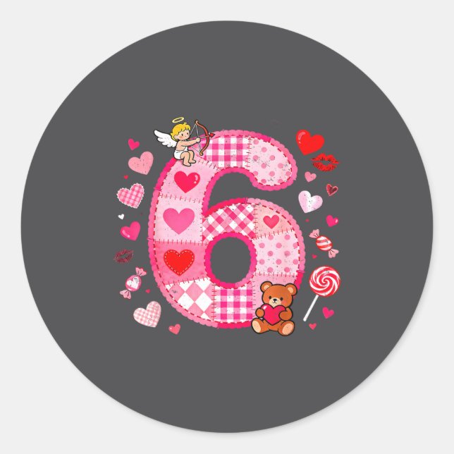 Sticker Rond Funny 67 Valentine Meme Couple Matching Love  (Devant)