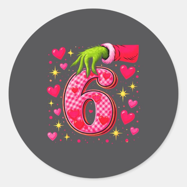 Sticker Rond Funny 67 Valentine Meme Couple Matching Love  (Devant)