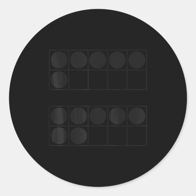 Sticker Rond Funny 6 7 Number Teachers Students Six Seven Meme  (Devant)