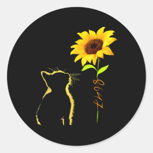 Sticker Rond Funny 8647 Subtle 86 47 Chat Tournesol Trump Chat
