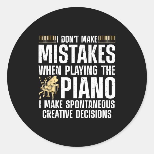 Sticker Rond Funny Ano For Men Women Music Lovers Musician Ano  (Devant)