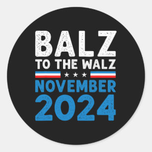 Sticker Rond Funny Balz Au Walz Kamala Harris Tim Walz 2024