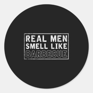 Sticker Rond Funny Bbq Fumé Viande Grill Bbq Chef Cadeau Barbec