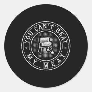 Sticker Rond Funny Bbq Pit Reverse Flow Fumeur Accessoire Grill