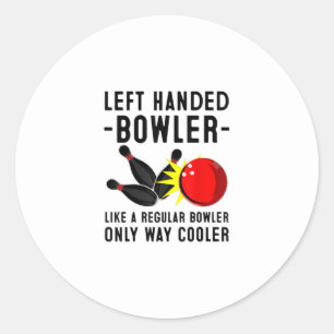 Sticker Rond Funny Bowling Venin For Men Women Cool Left Handed