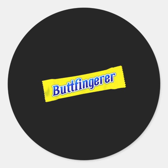 Sticker Rond Funny Buttfingerer Inappropriate Offensive Adult D (Devant)