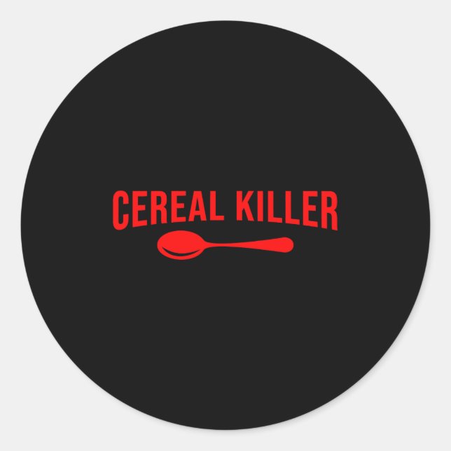 Sticker Rond Funny Cereal Killer - Breakfast  (Devant)