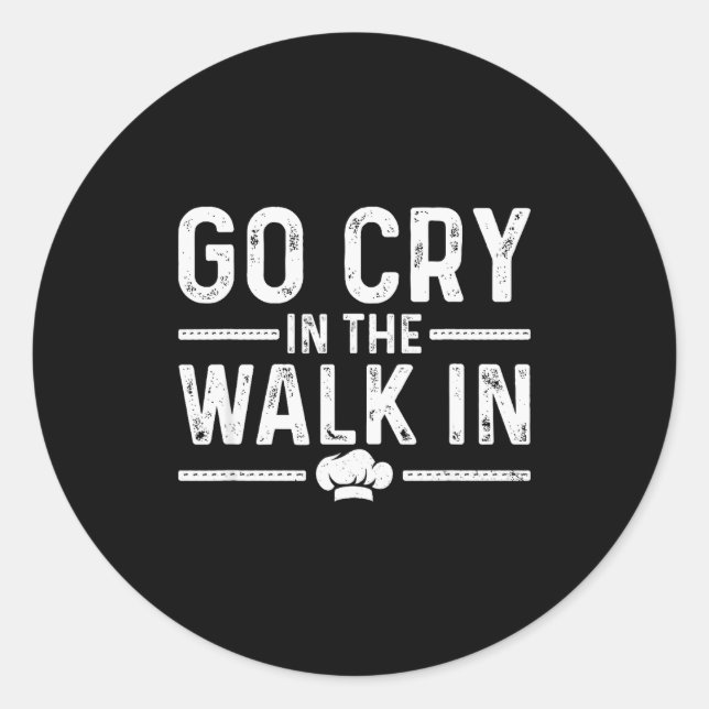 Sticker Rond Funny Chef Design For Men Women Cooking Cook Culin (Devant)