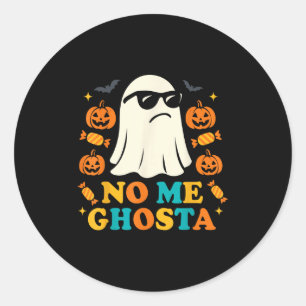 Sticker Rond Funny Chemise Mexicaine Fantôme, No Me Ghosta Mexi